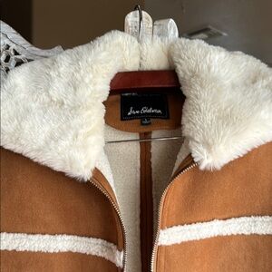 Sam Edelman Tan faux suede and Sherpa lined  Teddy Jacket PRISTINE NEVER WORN